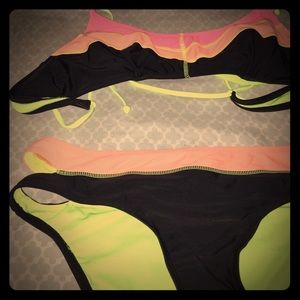 Cute Two piece Swimsuit - Neon