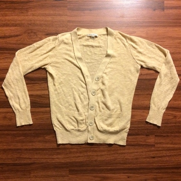 Banana Republic Tan Linen Cardigan