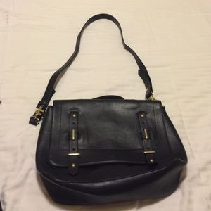 Zara crossbody navy blue bag