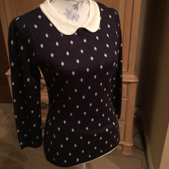 Dolce Vita Tops - Polka dot Peter Pan collar sweater, size small