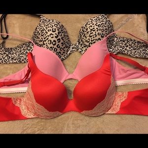 34C Victoria's Secret bras PINK, Perfect Coverage