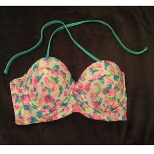 SOLD Floral lace bongo lace up bikini swimsuit