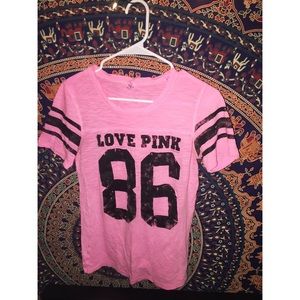 Victoria secret (pink) faded pink football style