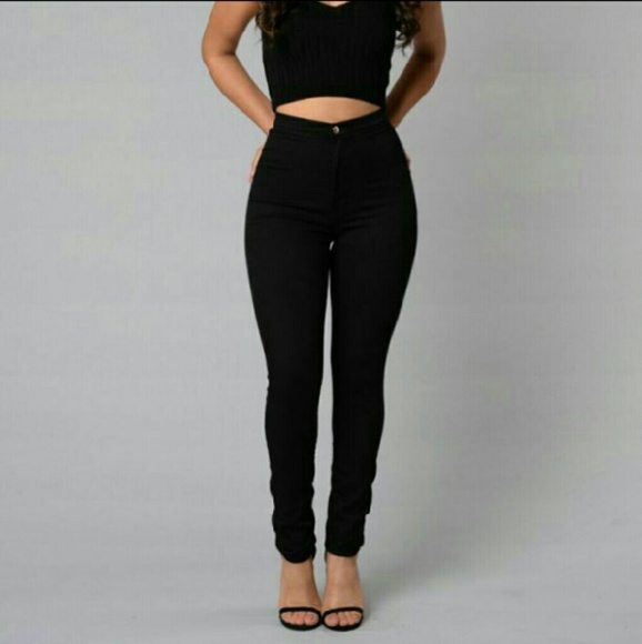 Black high waisted jeans