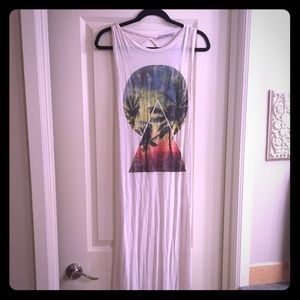 Open back maxi dress with thigh slit