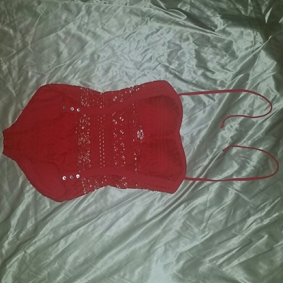 Robin Piccone Red Coral One Piece Bathing Suit