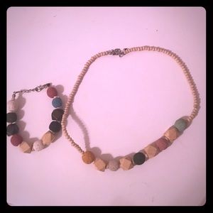 Unique handmade necklace bracelet set