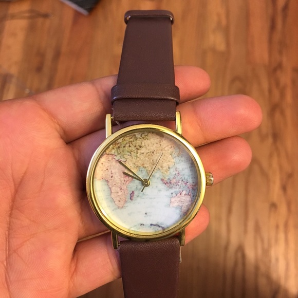 Classy world map watch