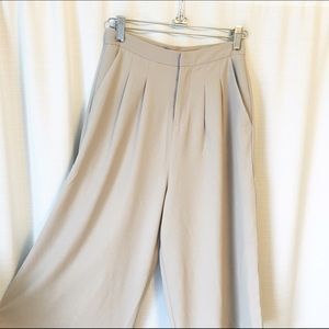 High Waisted Culottes | wide leg cropped pants
