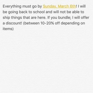 ⚡️❗️HUGE SALE!! EVERYTHING MUST GO!!‼️‼️‼️