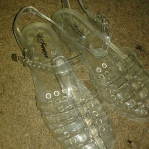 Clear jelly sandals