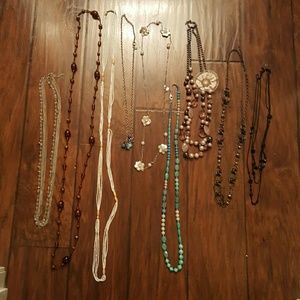 9 long necklaces