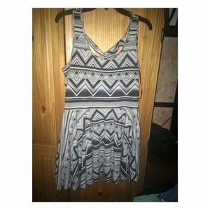Material Girl B&W Aztec Dress