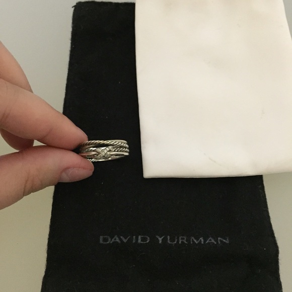 David Yurman Sterling Silver Crossover Ring sz 6.5