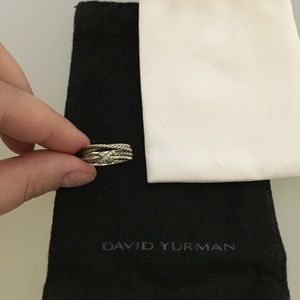 David Yurman Sterling Silver Crossover Ring sz 6.5