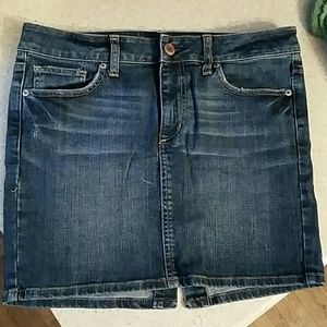 Ae stretchy denim skirt