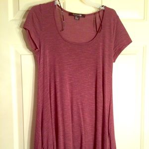 Forever 21 long burgundy shirt