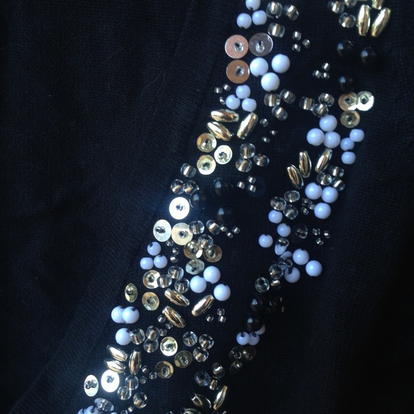Black Guess Sequin Cardigan - Picture 3 of 4