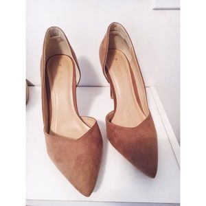 Suede Nude/Tan Brown Pumps/Heels