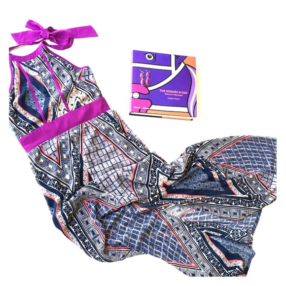 Tribal Maxi Halter Dress - Size Small