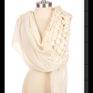 Ivory floral scarf