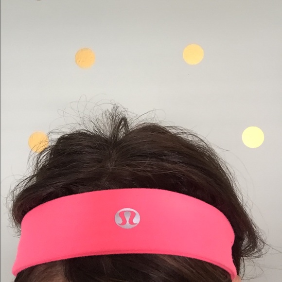 Neon pink lululemon headband