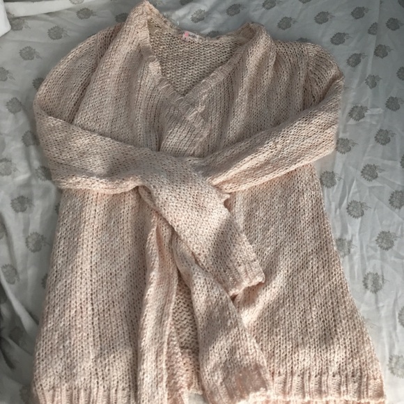 Cute Light pink Cream Sweater