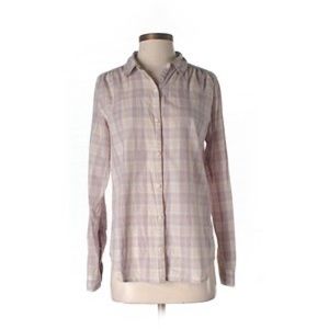 Anthropologie Lavender cotton flannel top