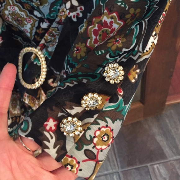 SALE‼️ AMAZING WD NY Print Overcoat - Picture 2 of 4