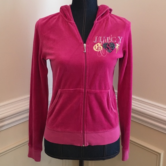 Juicy Couture Pink Hoodie. Size Large