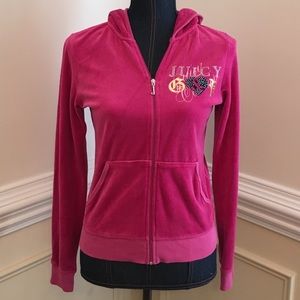 Juicy Couture Pink Hoodie. Size Large