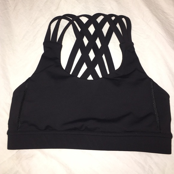 black Lululemon medium support sports bra