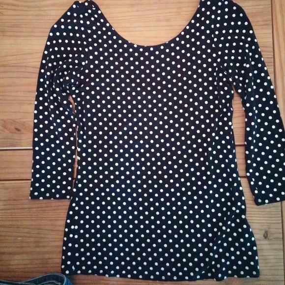 Black and White Polka Dot Top by Guess - Picture 3 of 4