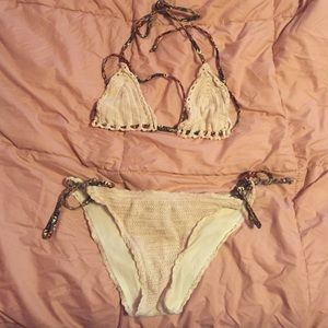 Kendall and Kylie crotchet bikini TOP size m