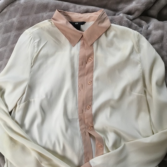 Cream chiffon blouse