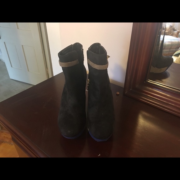 Love Moschino Black Suede Platform Boots