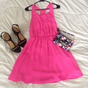 Hot pink cocktail dress