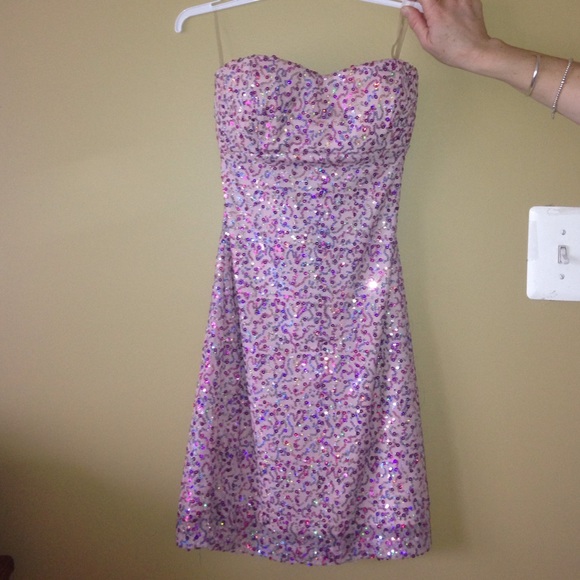 Light pink sequined dress