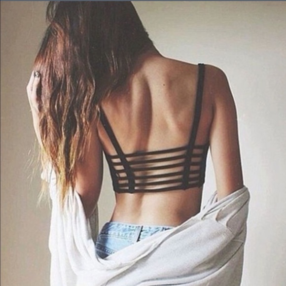 BACK IN STOCK 🎀 black caged Bralette
