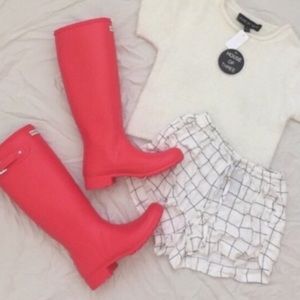 Coral Rain Boots