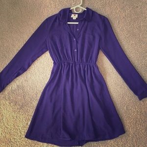Purple long sleeve dress