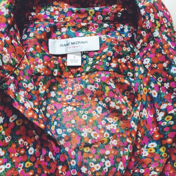 SOLD Issac Mizrahi for Target Floral Blouse - Picture 3 of 4