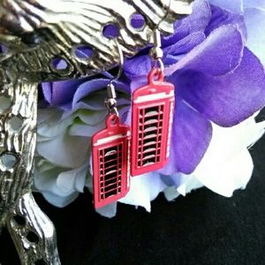 London Phone Booth Earrings