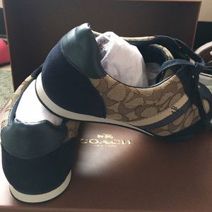 Navy Blue Authentic Coach Sneakers