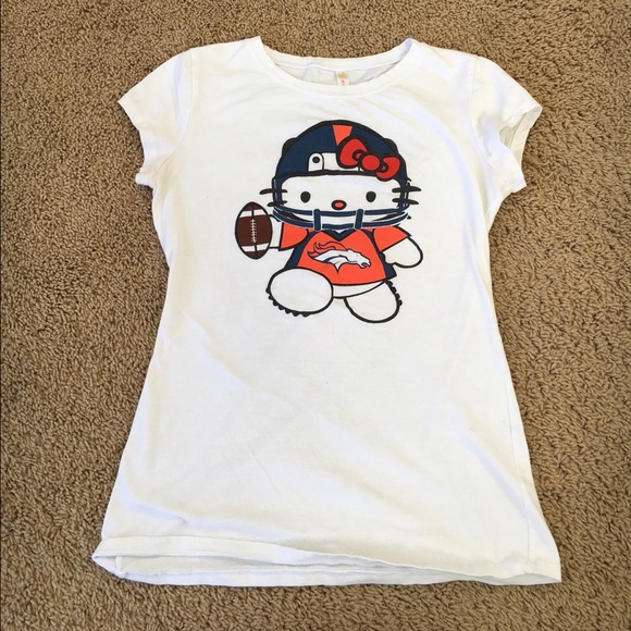 Denver Broncos Hello Kitty T-Shirt - Picture 1 of 2