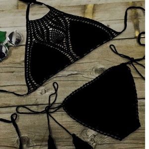 TRADING WITH @alanaaax0: Black crochet bikini