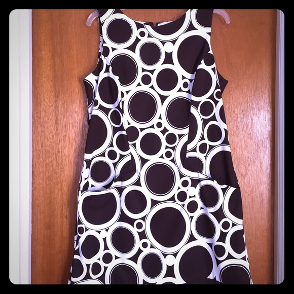 Brown and White Sundress
