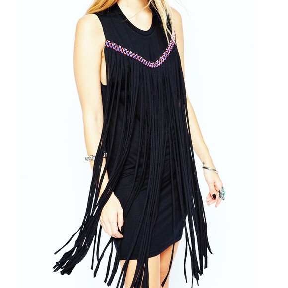 ASOS Dresses & Skirts - Black Fringe festival dress