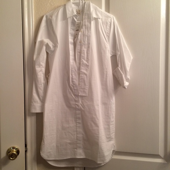 white shirt dress