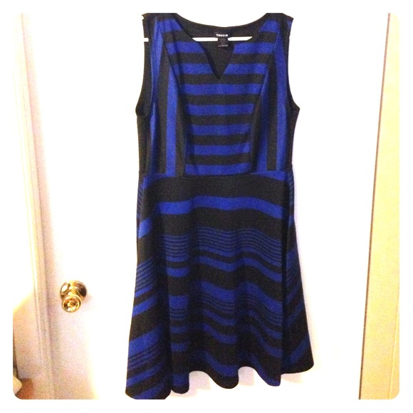 Blue and Black Torrid dress.